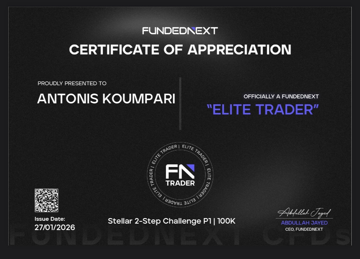 FUNDED ACCOUNT certificate